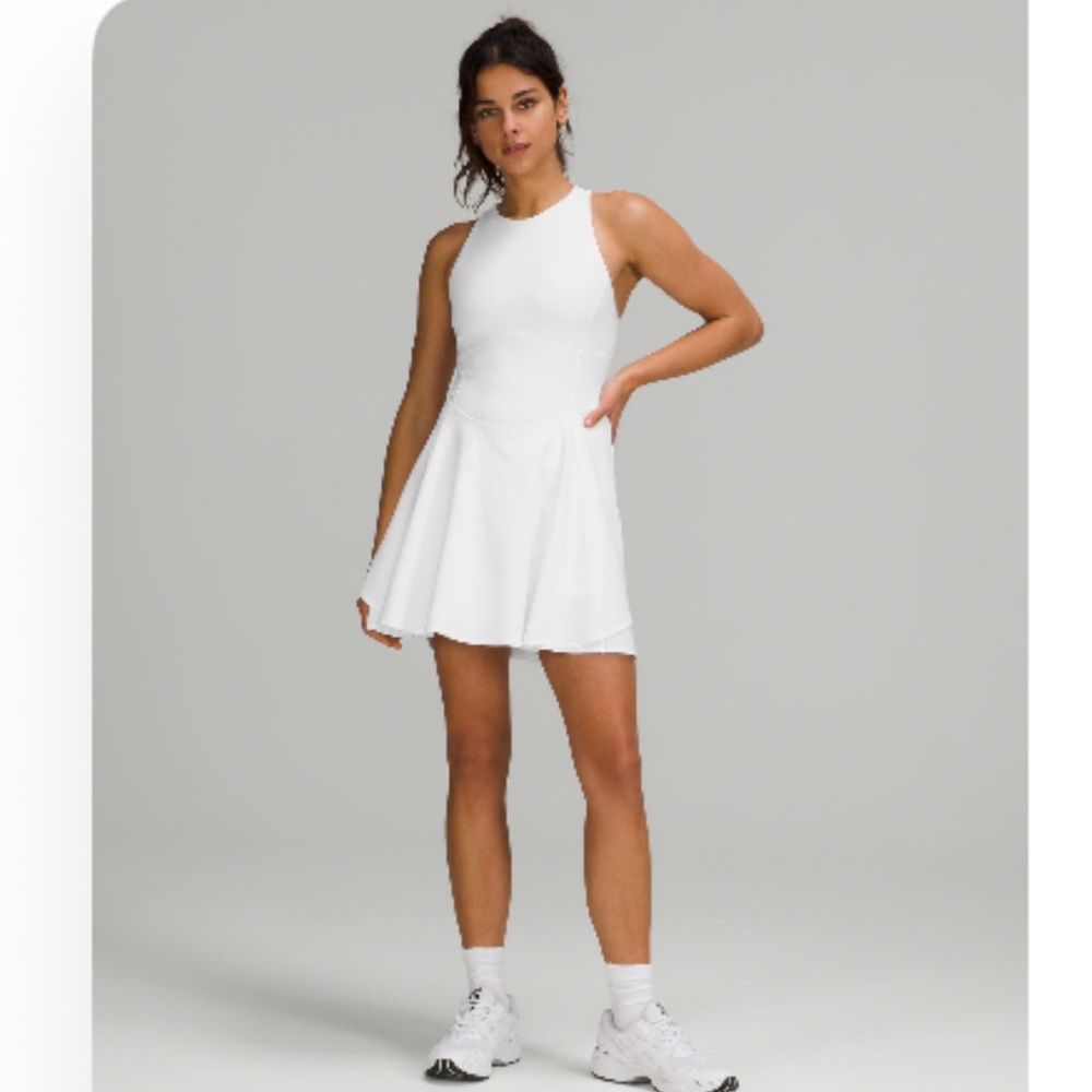 lululemon athletica White Racerback Skater Dress